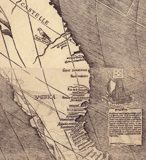 Waldseemuller_map_closeup_with_America CC0