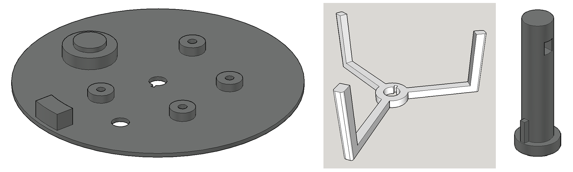 01c Carcasa, Trípode y Pasador