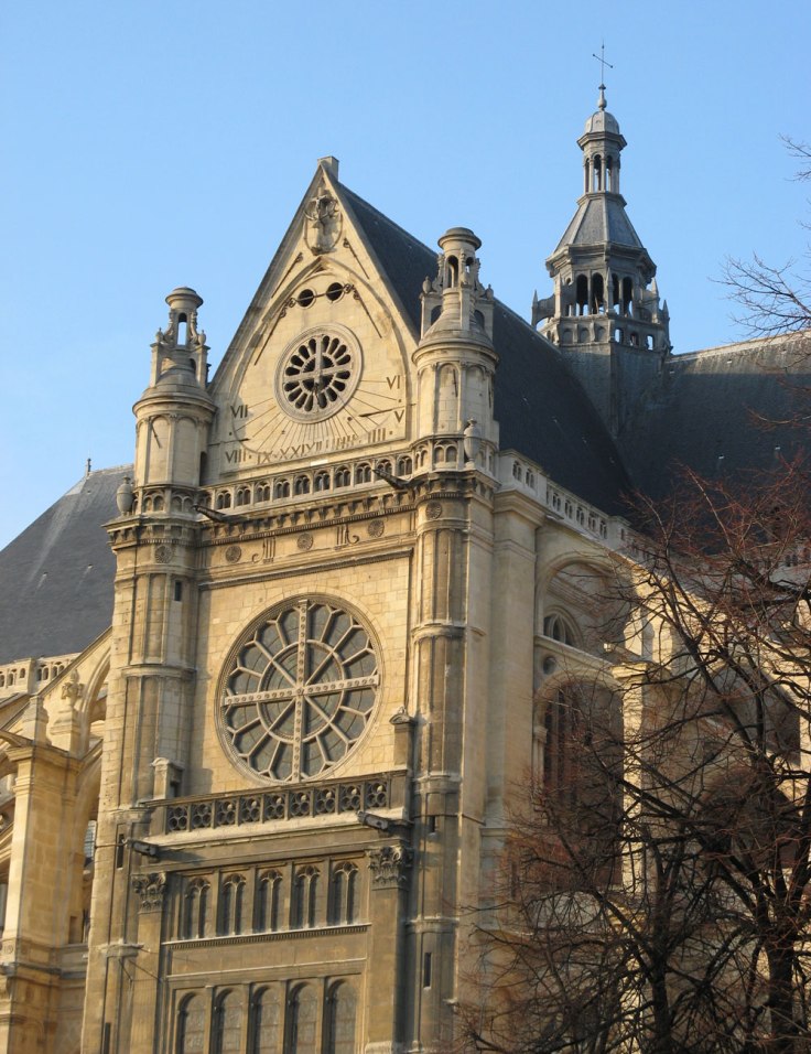 XVI-XVII Reloj sol iglesia San Eustaquio París CC BY-SA JC Asensi