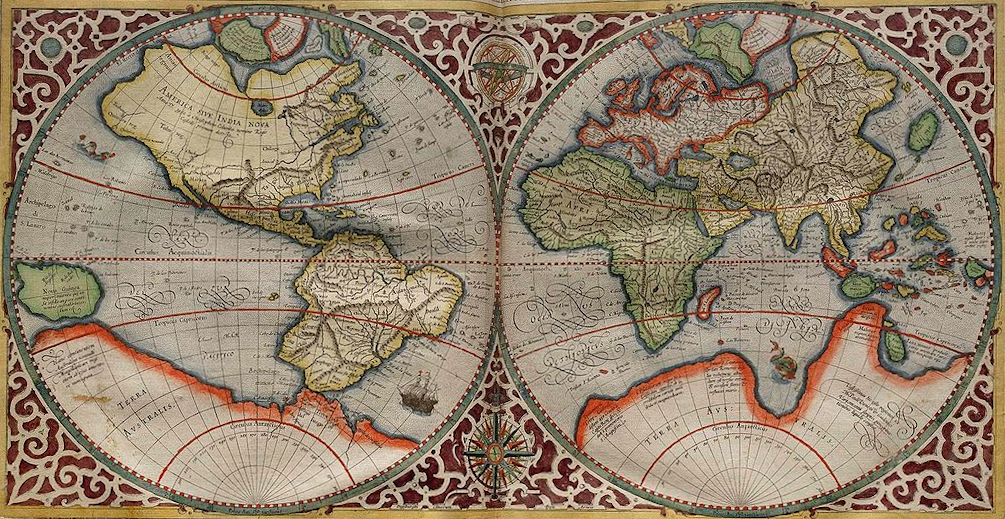 1587Mapamundi de Mercator. PD